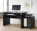 Russell Black Oak Wood Computer Desk