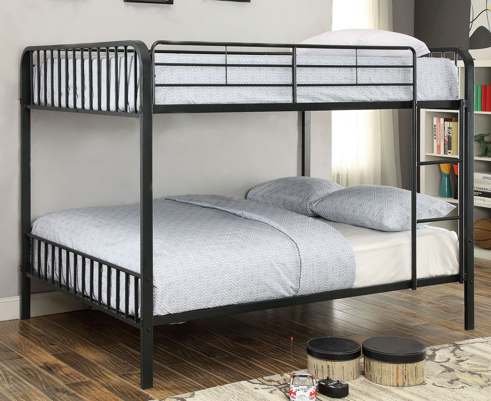 Clement Black Metal Full over Full Bunk Bed