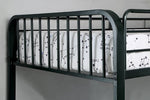 Clement Black Metal Twin over Twin Bunk Bed