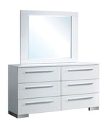 Clementine Contemporary White Dresser w/Mirror