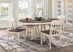 Clover 2 Gray/Weathered White Wood Side Chairs