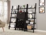 Colella Cappuccino Wood 5-Shelf Ladder Bookcase