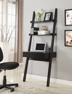 Colella Cappuccino Wood Wall-Leaning Ladder Desk