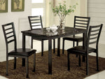 Colman 4 Black Side Chairs w/ Leatherette Seat