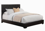 Conner Black Leatherette Cal King Panel Bed