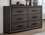 Conwy Gray Wood Dresser with 6 Drawers