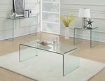 Highsmith Modern Clear Tempered Glass End Table