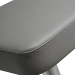 Cosmo Grey Vegan Leather/Metal Adjustable Bar Stool