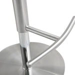 Cosmo Grey Vegan Leather/Metal Adjustable Bar Stool