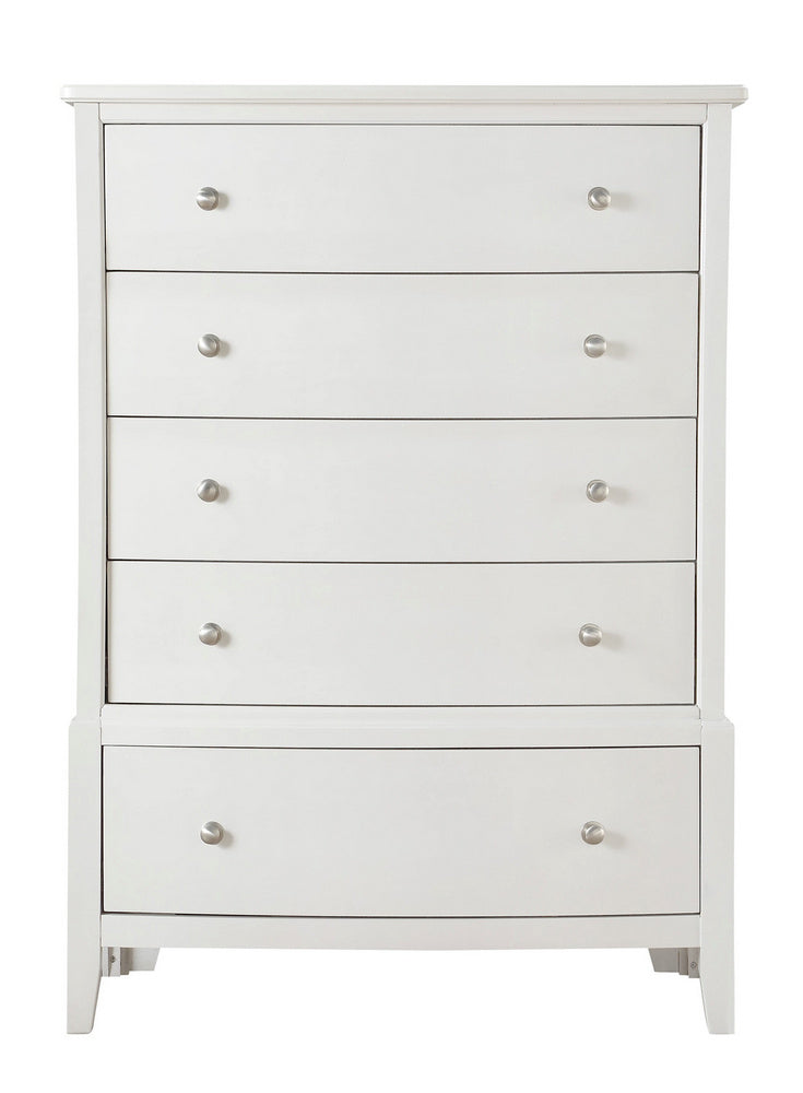 Cotterill Antique White Wood 5-Drawer Chest