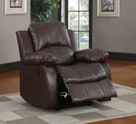 Cranley 3-Pc Brown Leather Manual Recliner Sofa Set