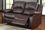 Cranley 3-Pc Brown Leather Manual Recliner Sofa Set