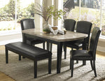 Cristo 2 Dark Brown Bi-Cast Vinyl/Wood Side Chairs