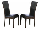 Daisy 2 Dark Brown Leather Side Chairs