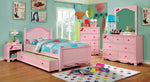 Dani Pink Wood Full Bed