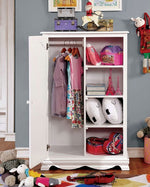 Dani White Solid Wood Closet Storage