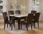 Danville 2 Espresso PU Leather/Walnut Wood Side Chairs