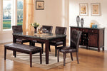 Danville 2 Espresso PU Leather/Walnut Wood Side Chairs