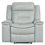 Darwan Light Gray Leather Gel Match Manual Recliner