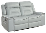 Darwan Light Gray Manual Recliner Loveseat