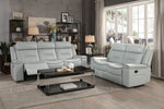 Darwan Light Gray Manual Recliner Loveseat