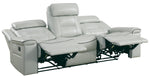 Darwan Light Gray Manual Recliner Sofa (Oversized)