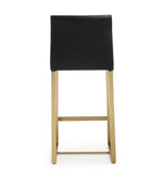 Denmark 2 Black/Gold Steel Counter Height Stools