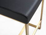 Denmark 2 Black/Gold Steel Counter Height Stools