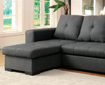 Denton Gray Fabric Sectional with Sleeper