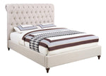 Devon Beige Fabric Upholstered Cal King Bed (Oversized)