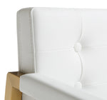 Director White Vegan Leather/Gold Steel Bar Stool