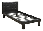 Dodie Black Faux Leather Upholstered Full Bed