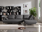 Dolce 2-Pc Grey Fabric Sectional Sofa