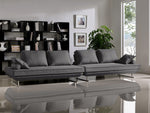 Dolce 2-Pc Grey Fabric Sectional Sofa