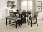 Dottie 2 Silver Faux Leather/Wood Counter Height Chairs