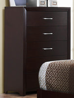 Edina 6-Pc Espresso Wood Full Panel Bedroom Set