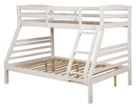 Elaine White Wood Twin over Full Bunk Bed