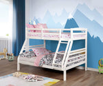 Elaine White Wood Twin over Full Bunk Bed