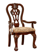 Elana 2 Brown Cherry Finish Arm Chairs