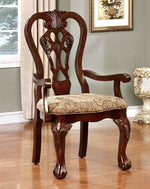 Elana 2 Brown Cherry Finish Arm Chairs