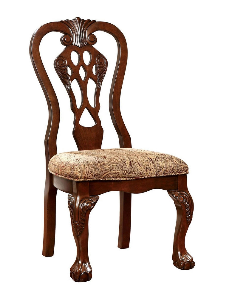 Elana 2 Brown Cherry Finish Side Chairs