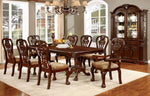 Elana Brown Cherry Wood Dining Table w/ Leaf