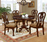 Elana Brown Cherry Wood Round Dining Table