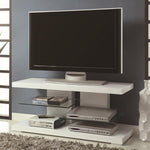 Eliana Contemporary Glossy White Wood 47" TV Console