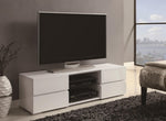 Eliana Contemporary Glossy White Wood 55" TV Console