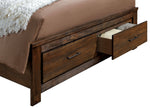 Elkton Oak Wood Cal King Bed with 2 Drawers