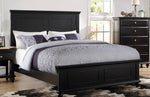 Evelyn 6-Pc Black Wood Queen Bedroom Set