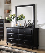 Evelyn Black Wood Frame Dresser Mirror