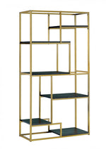 Elvira Gold Metal/Wood Display Shelf