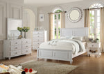 Evelyn White Wood 5-Drawer Chest